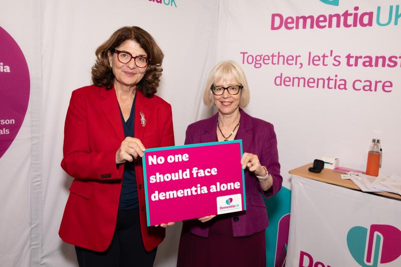 Hilda Hayo, Dementia UK CEO, pictured with Dame Diana Johnson MP, Minister of State at the Department of Health and Social Care